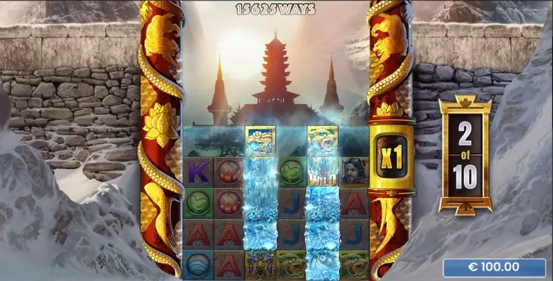 Katmandu Gold bonus gameplay with multiplier and expanding grid
